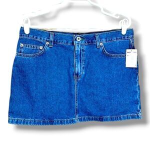 NWT Tommy Hilfiger Denim Mini Skirt Jean Skirt Juniors Size 11 Y2K Preppy Retro